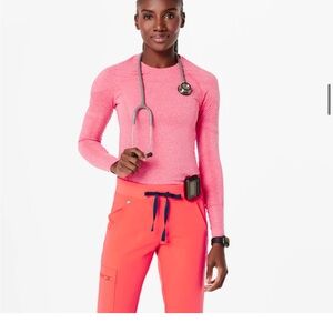 Fiery Coral Salta Seamless - Longsleeve Underscrub